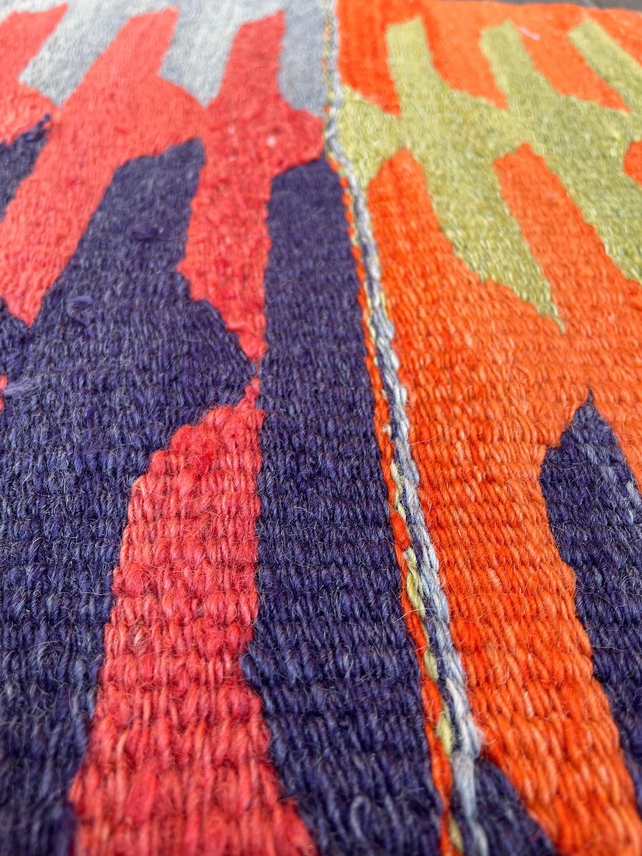 Kilim Parmaklı - Afyon. Anatolie. Circa 1970. 94 x 92 cm-photo-4