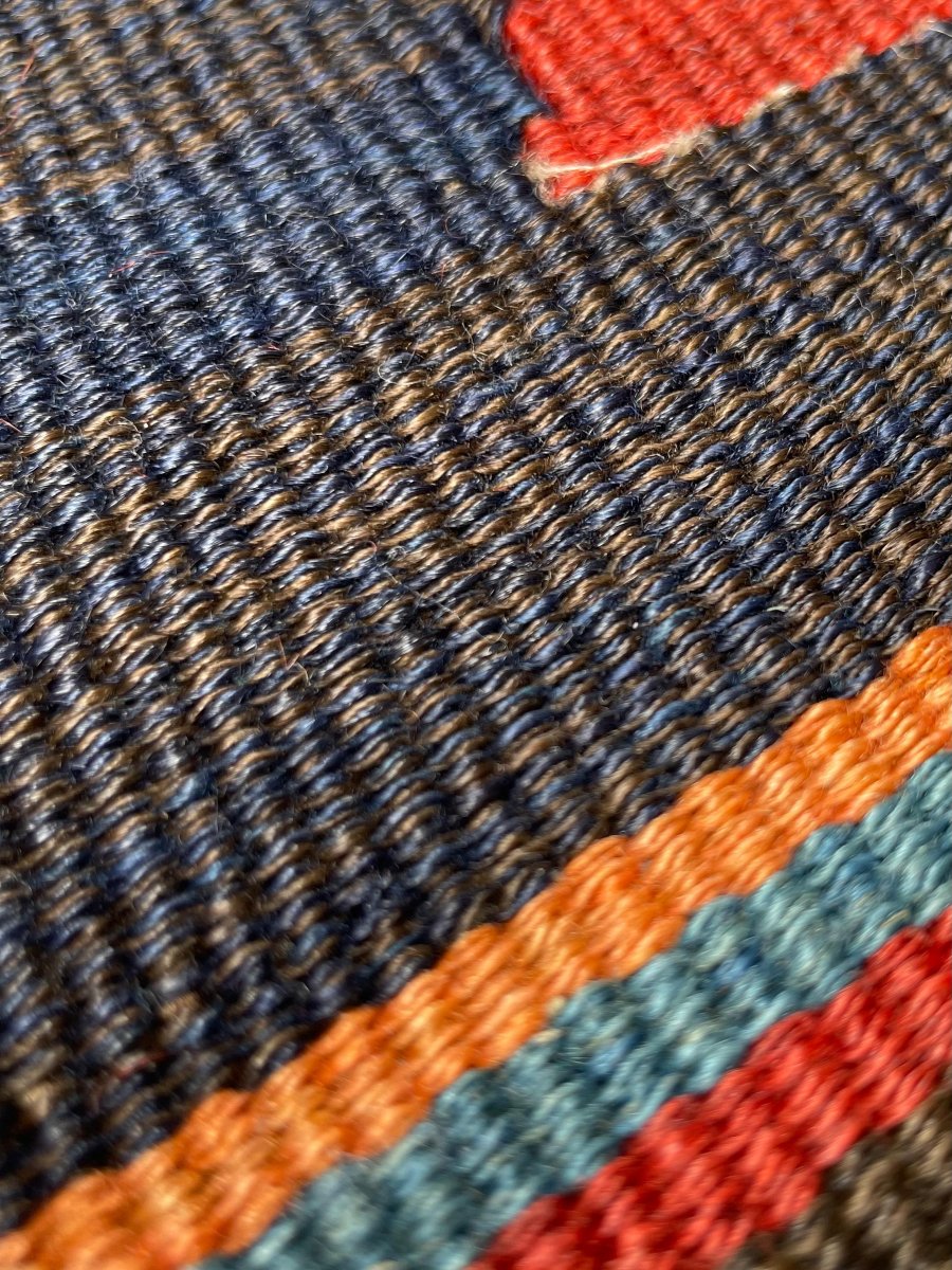 Kilim Qashqai - Perse. Circa 1900. 300 x 150 cm-photo-7