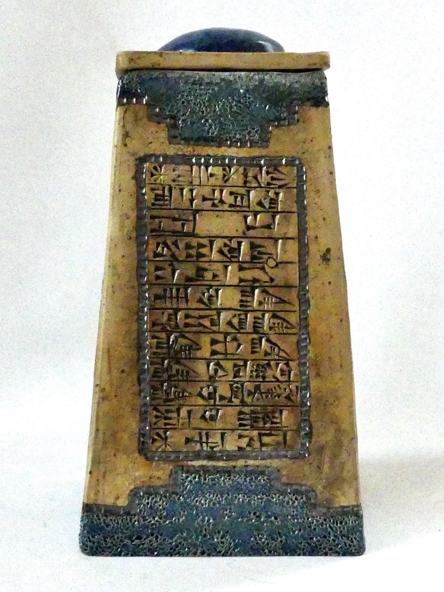 “bulls And Heroes” Stele Ceramic Claude Agier Mollinari-photo-2