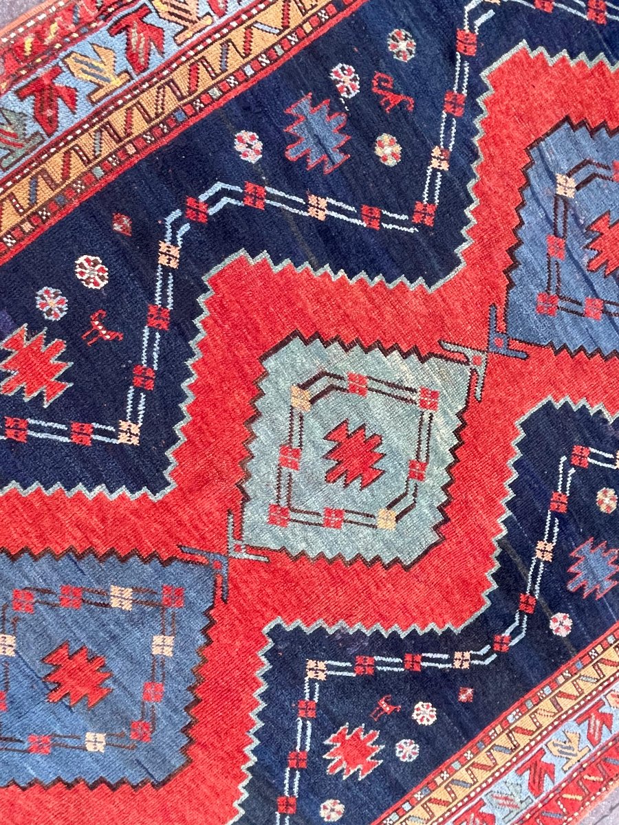 Tapis Kazak. Caucase. Circa 1900. 215 x 152 cm-photo-3