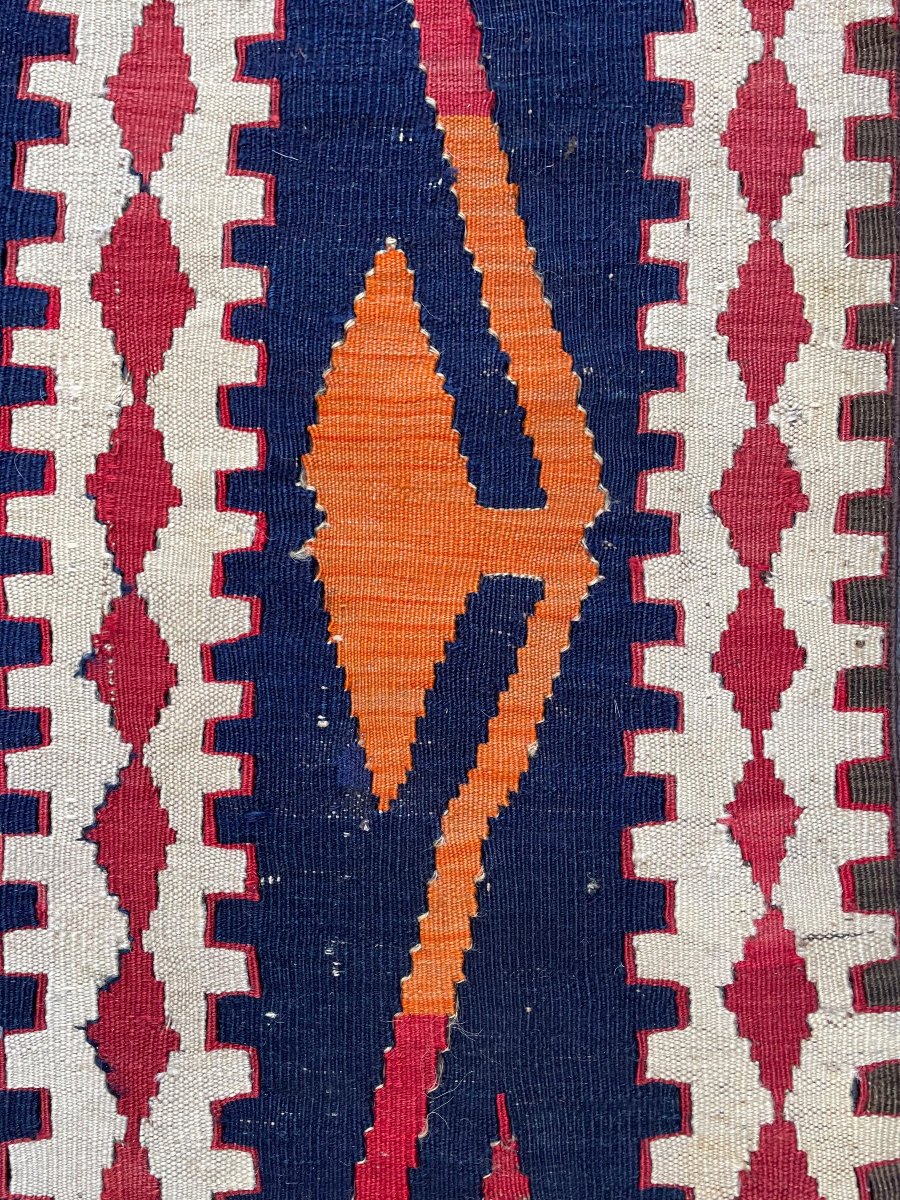 Kilim Kuba. Azerbaïdjan. Caucase. Circa 1880 . 405 x 168 cm-photo-4