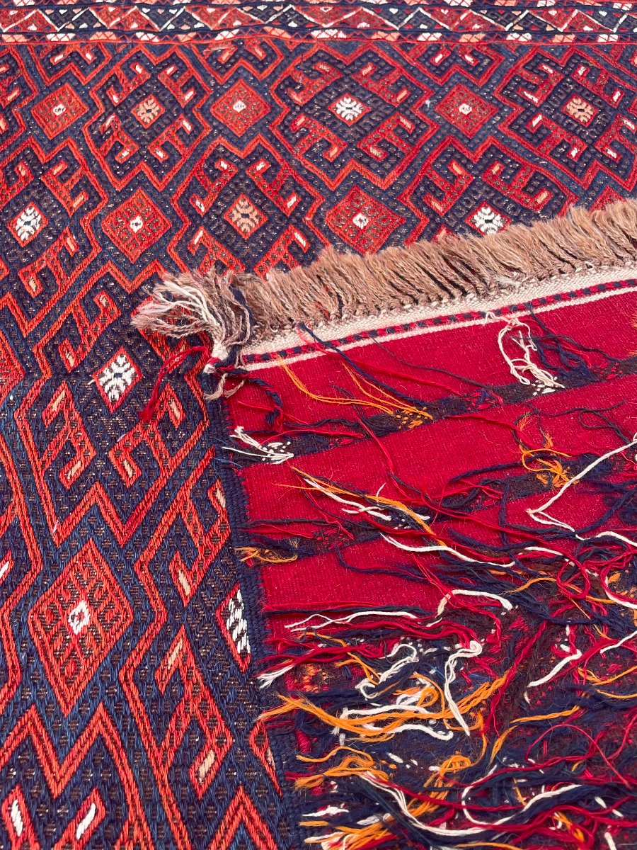 Kilim Turkmène / Yomud. Début 20 ième. 355 x 108 cm-photo-4