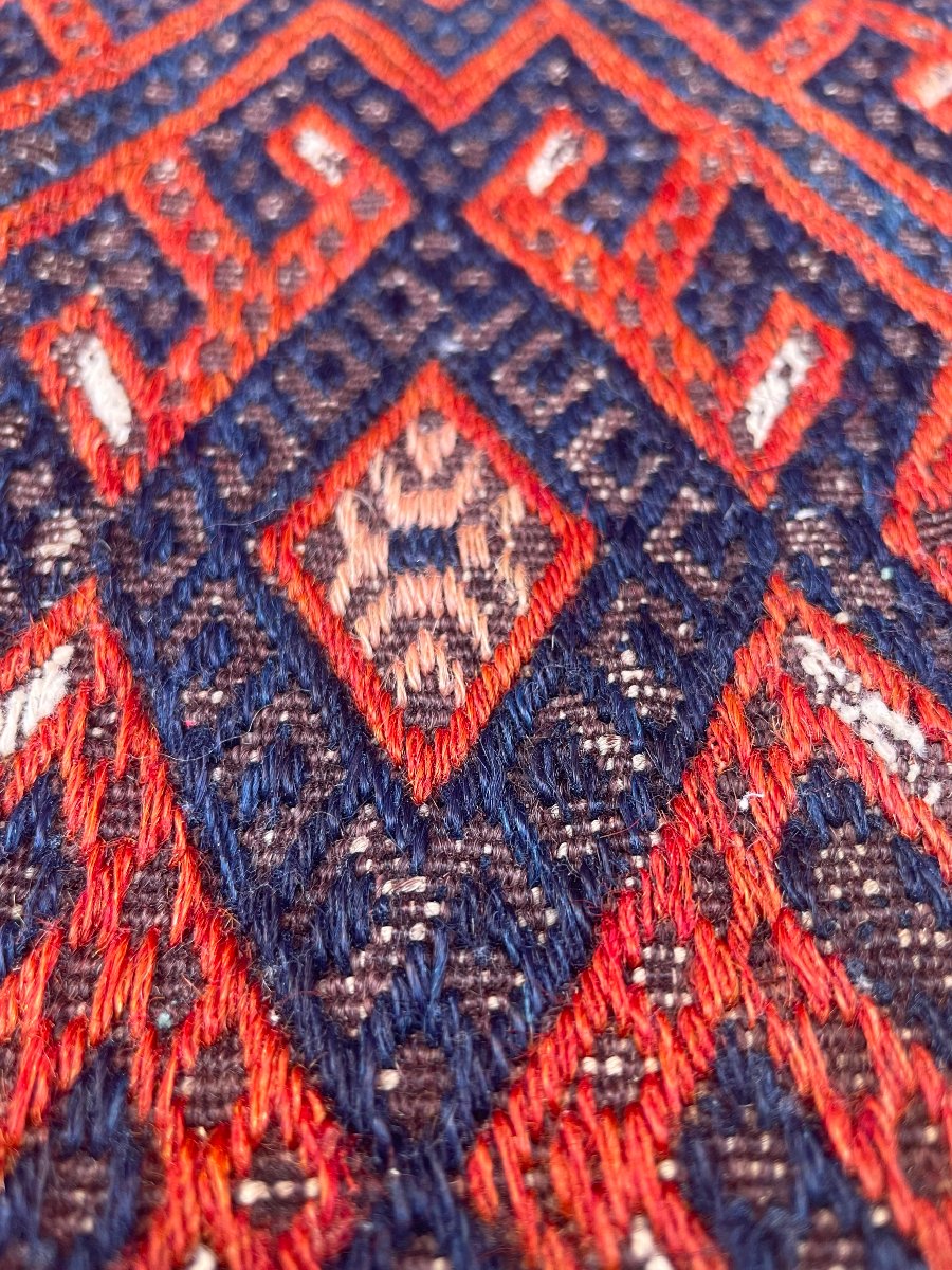 Kilim Turkmène / Yomud. Début 20 ième. 355 x 108 cm-photo-4