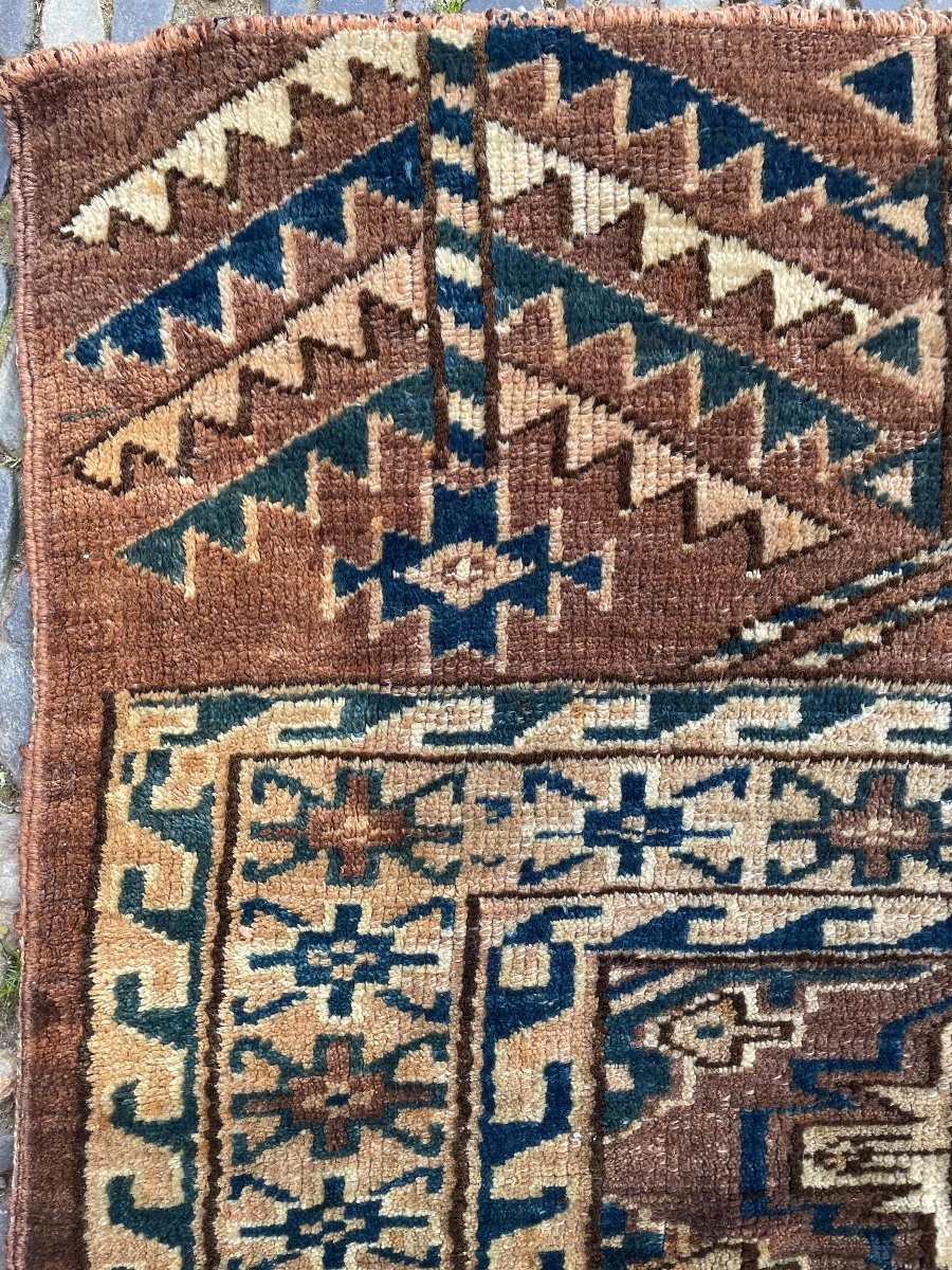 Turkmen Yomud Saddle Rug. Circa 1900. 120 X 76 Cm-photo-4