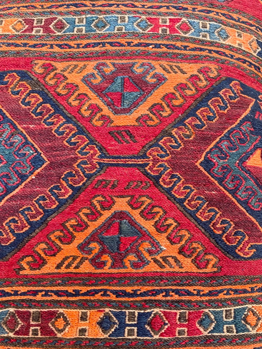 Paire de coussins Maffrash Shahsaven 19 ième. 40 x 40 cm-photo-2