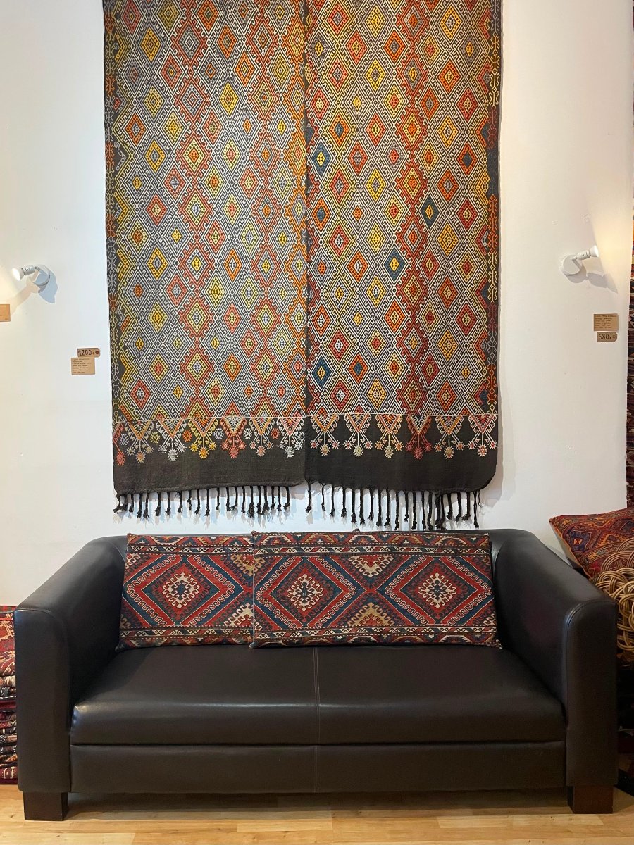 Pair Of Large Maffrash Cushions. Caucasus. Circa 1850. 92 X 42 Cm (x2)-photo-2