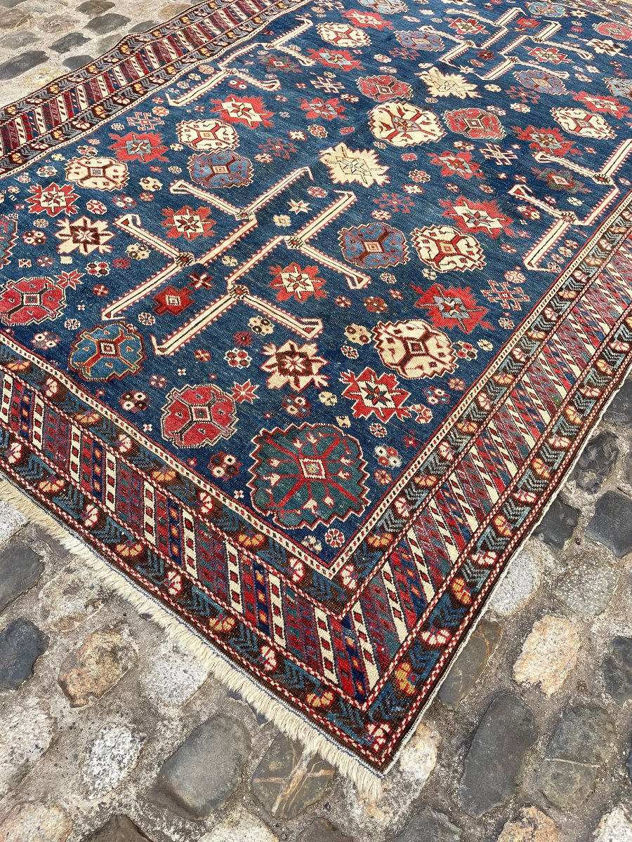 Tapis Kuba référencé. Azerbaïdjan. Caucase. Circa 1880. 195 x 135 cm-photo-2