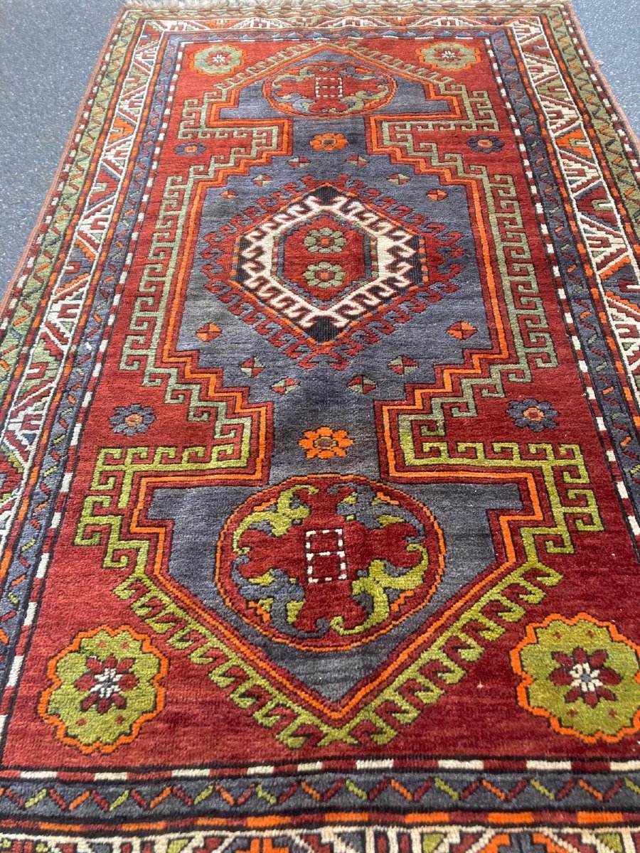 Tapis Kazak. Caucase. Milieu 20 ième. 255 x 140 cm-photo-2