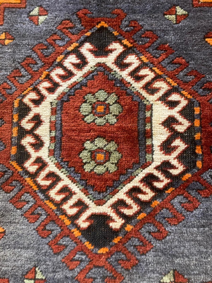 Tapis Kazak. Caucase. Milieu 20 ième. 255 x 140 cm-photo-3