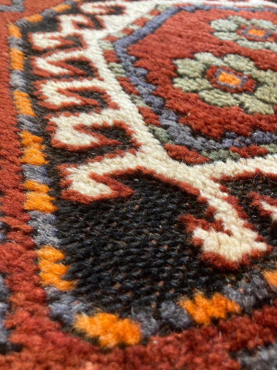 Tapis Kazak. Caucase. Milieu 20 ième. 255 x 140 cm-photo-4