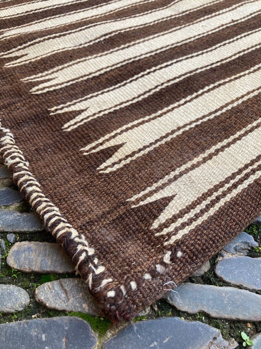 Pair Of Anatolian Shoulder Bags. Natural Wool. Mid-20th Century. 150 X 75 Cm-photo-3
