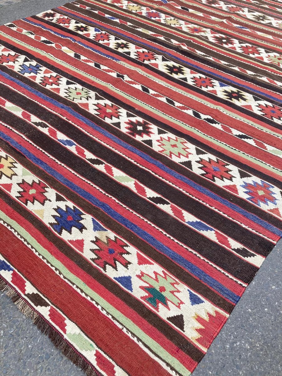 Shirvan Kilim - Caucasus. Circa 1920. 270 X 178 Cm-photo-2