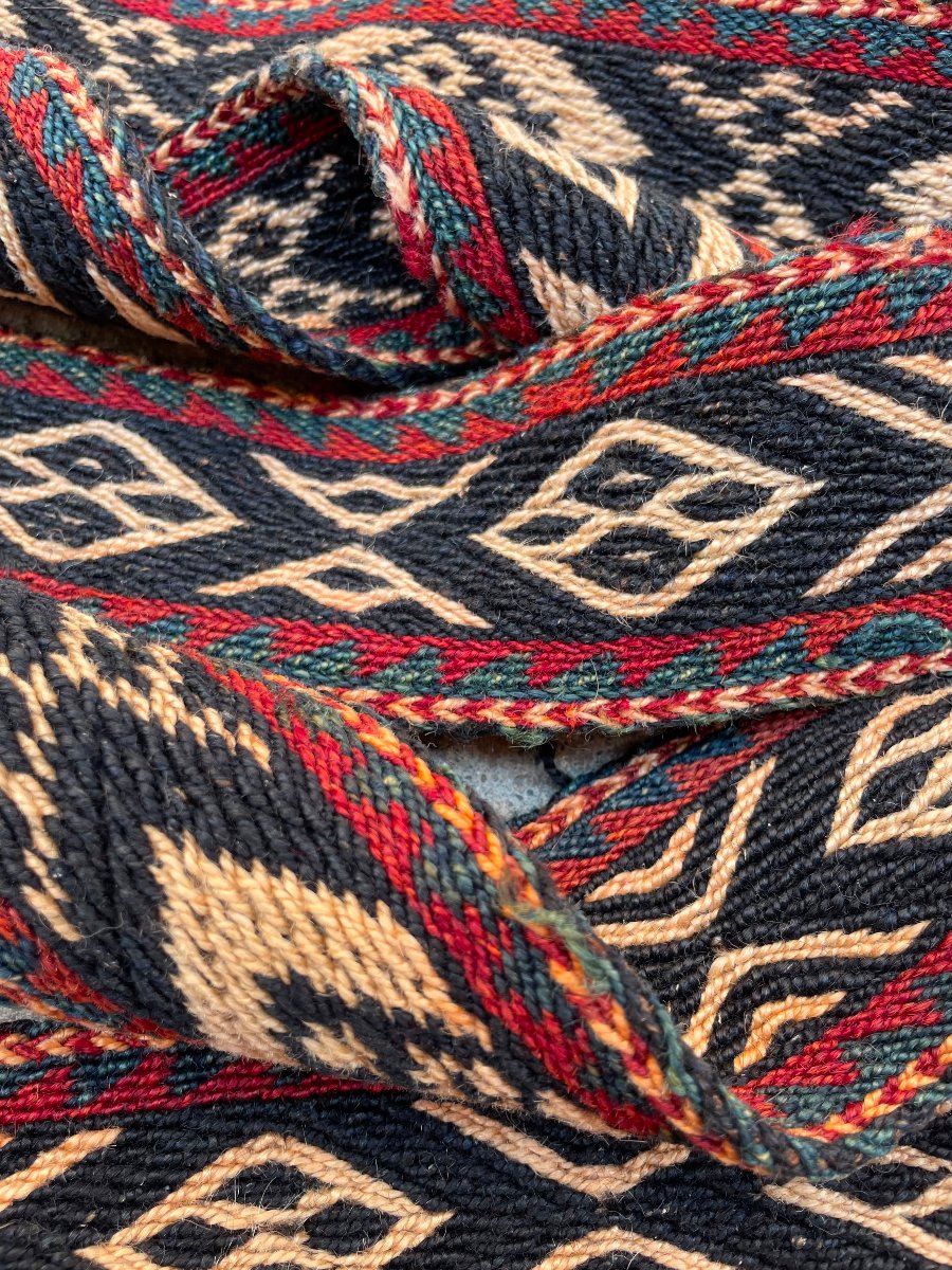 Kilim. Woven Strip From A Shasaven Nomadic Tent. Persia. Circa 1900. 700 X 7 Cm-photo-3