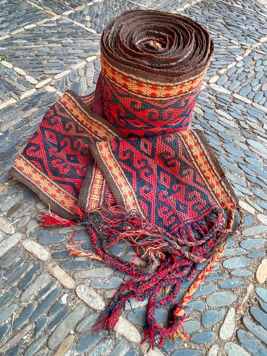 Long Strip Of Tent Binding. Shahsaven. Persia. Circa 1880. 1100 X 30 Cm-photo-2