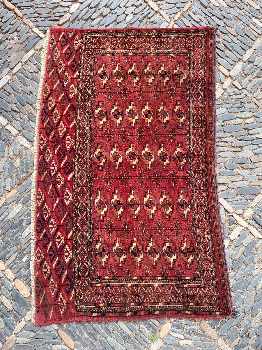 Turkmen Yomud Saddle Rug. Circa 1900. 120 X 75 Cm-photo-2