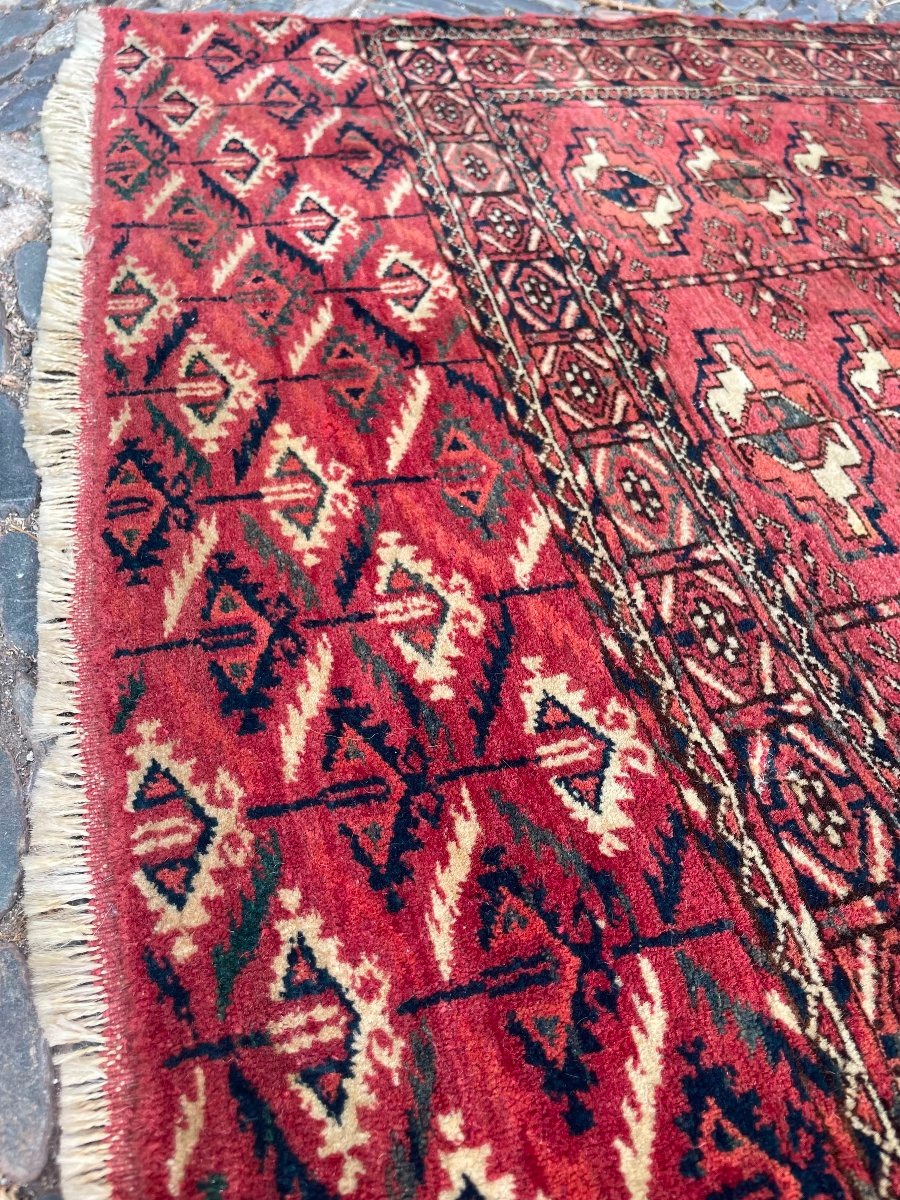 Turkmen Yomud Saddle Rug. Circa 1900. 120 X 75 Cm-photo-3