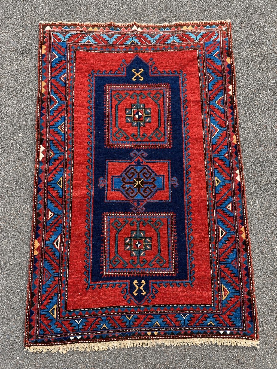 Tapis Kazakh - Fachralo.Caucase. Circa 1920. 245 x 147 cm