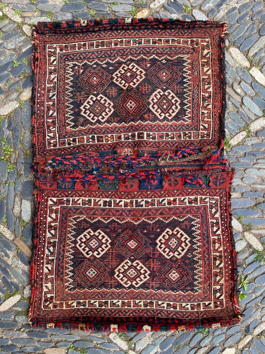 Double Satchel. Bathiyari. Persia. Circa 1900. 86 X 55 Cm