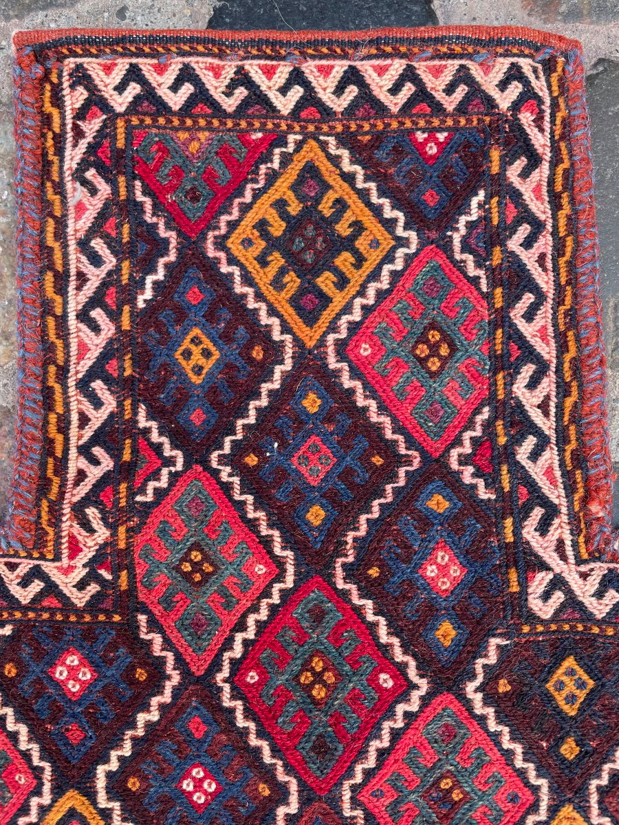 Namakdan (poche à sel). Qashqai. Perse. Milieu 20 ième. 53 x 38 cm-photo-3