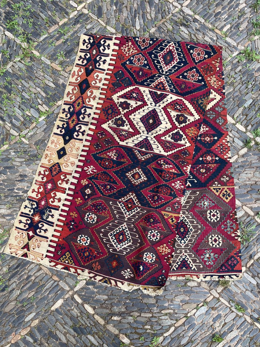 Reyhanlı Kilim. Anatolia. Circa 1870. 277 X 81 Cm-photo-2