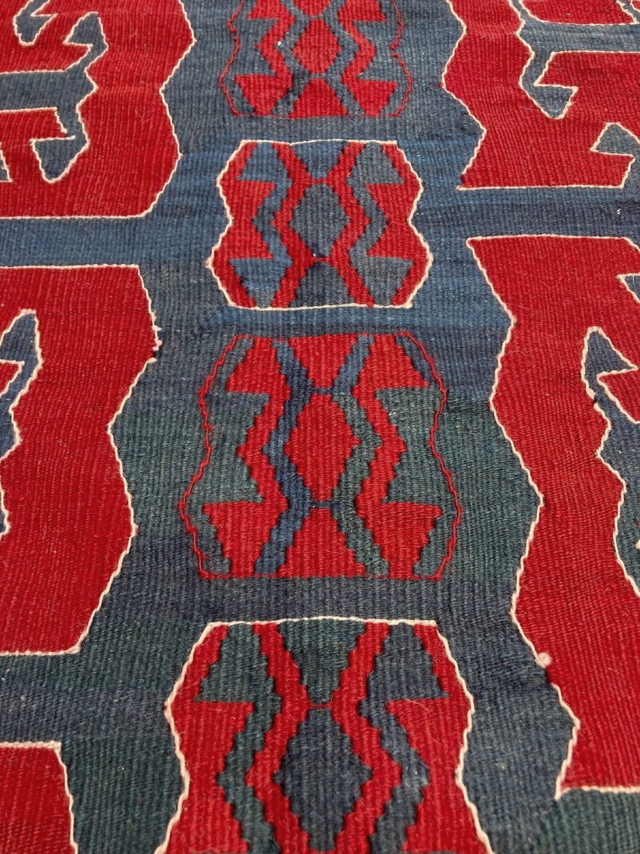 Kilim Yüncü. Bergama. Anatolia. Circa 1950. 275 X 164 Cm-photo-2