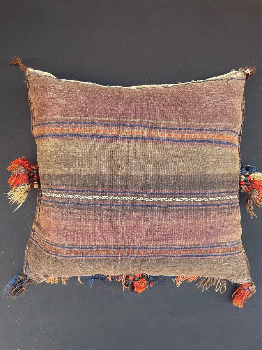 XXl Cushion. Khorjin / Persia. Circa 1900. 80 X 70 Cm-photo-4