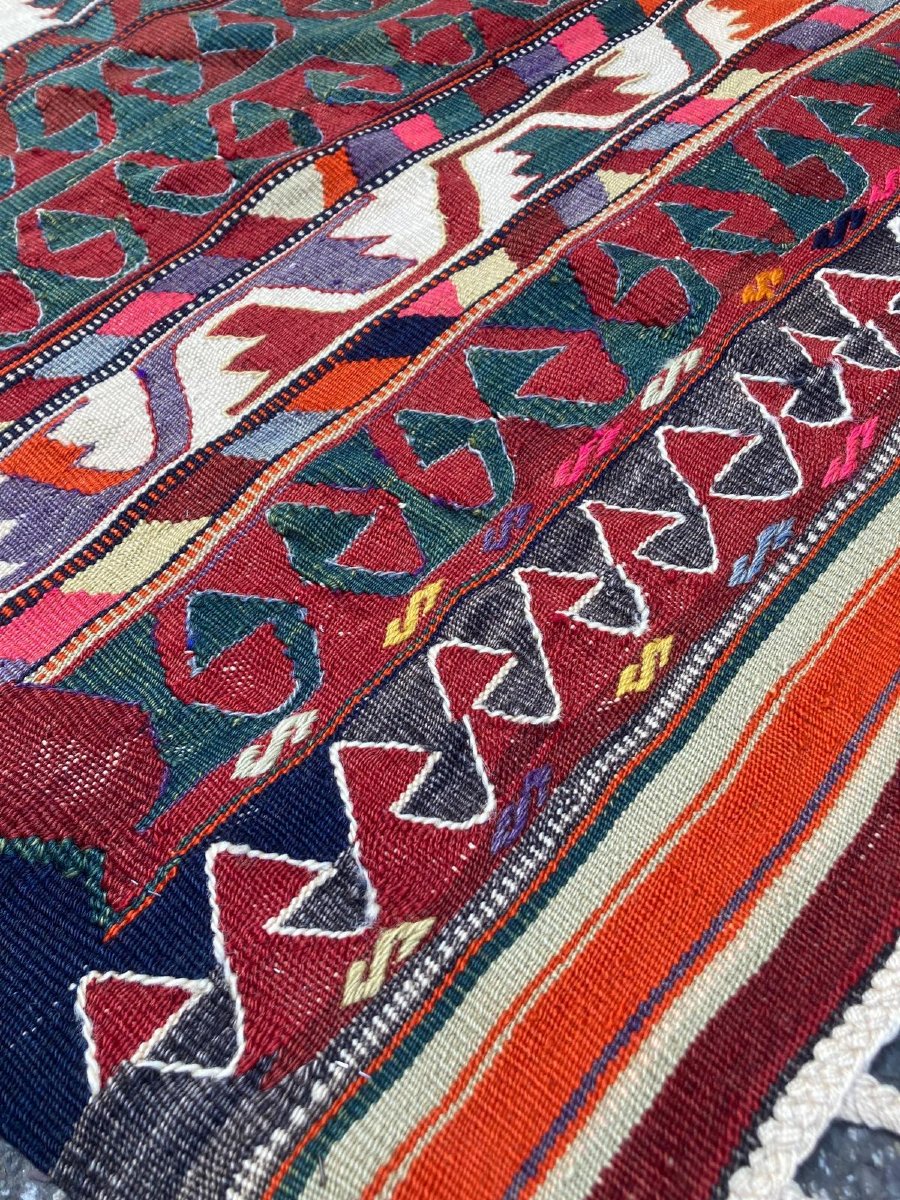 Kilim Bergama / Anatolie 1900-1920. 297 x 150 cm-photo-3