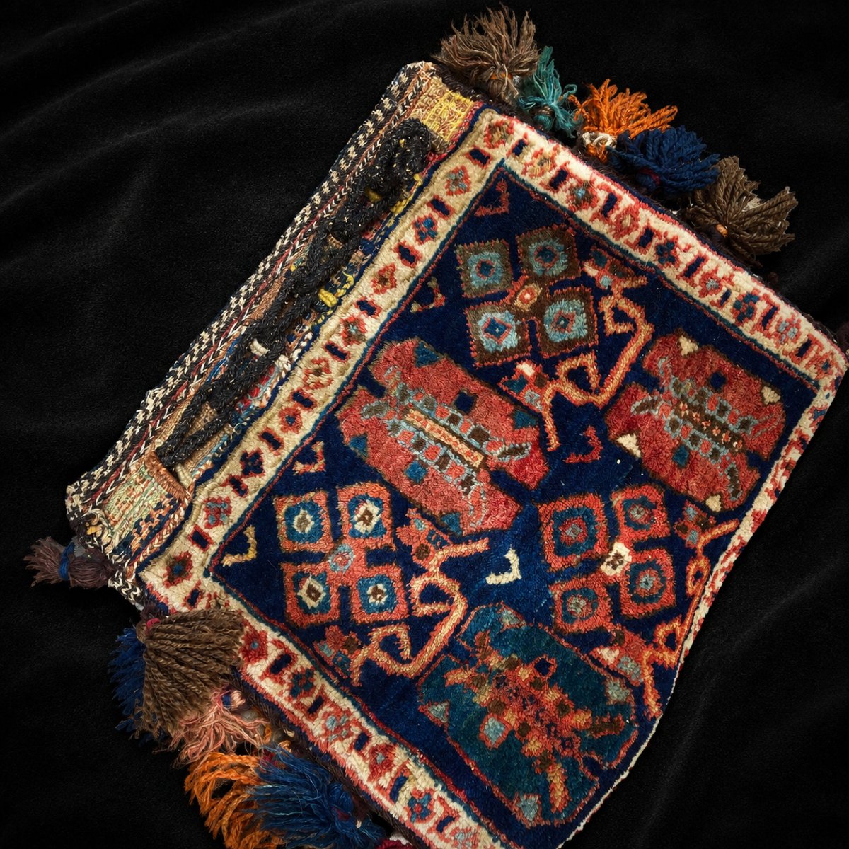 Khorjin (bag)  Qashqai. Persia. Circa 1900.  45 X 38 Cm-photo-4