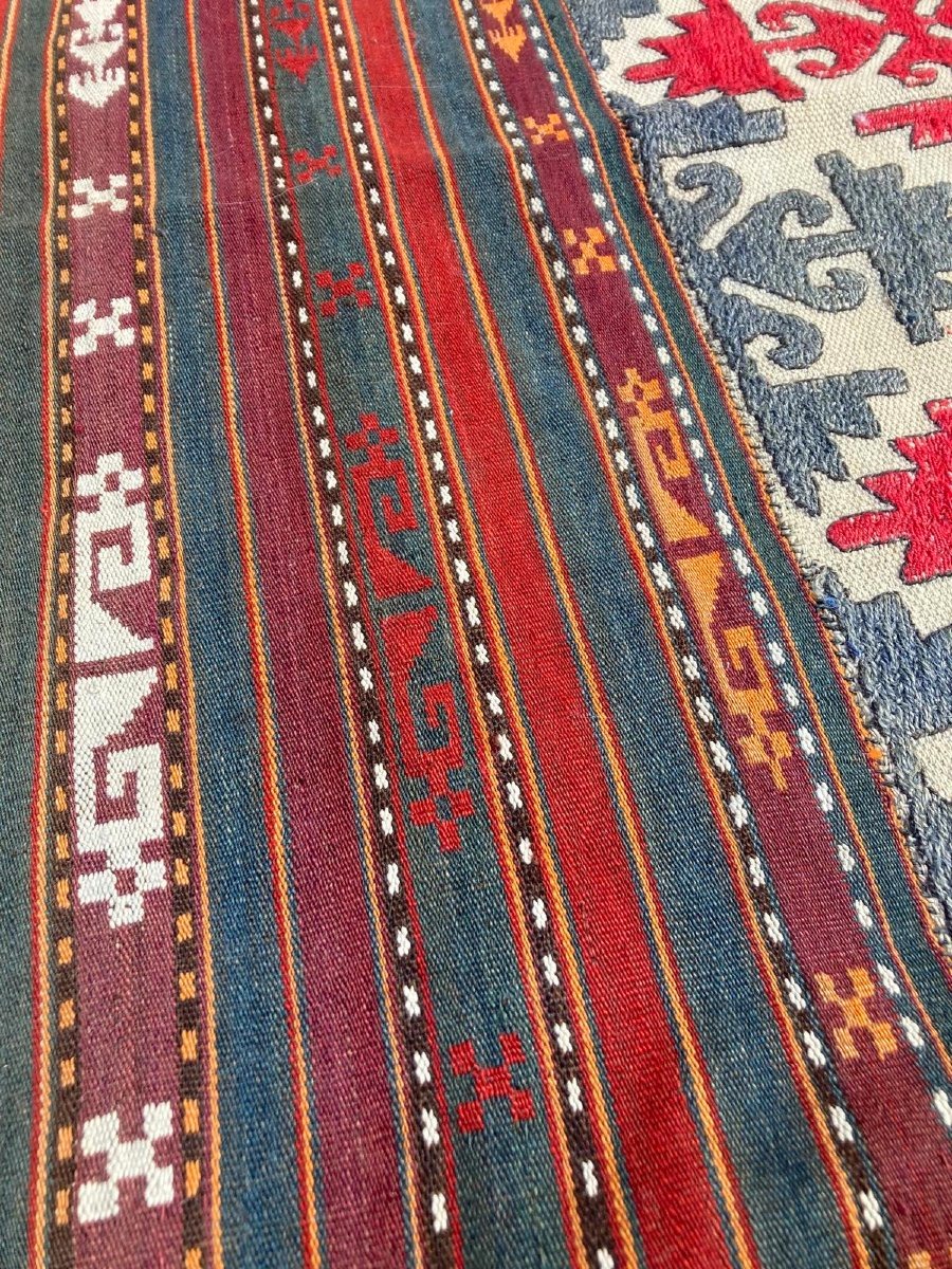 Gajeri Kilim - Uzbekistan. Circa 1900.  308 X 146 Cm-photo-3