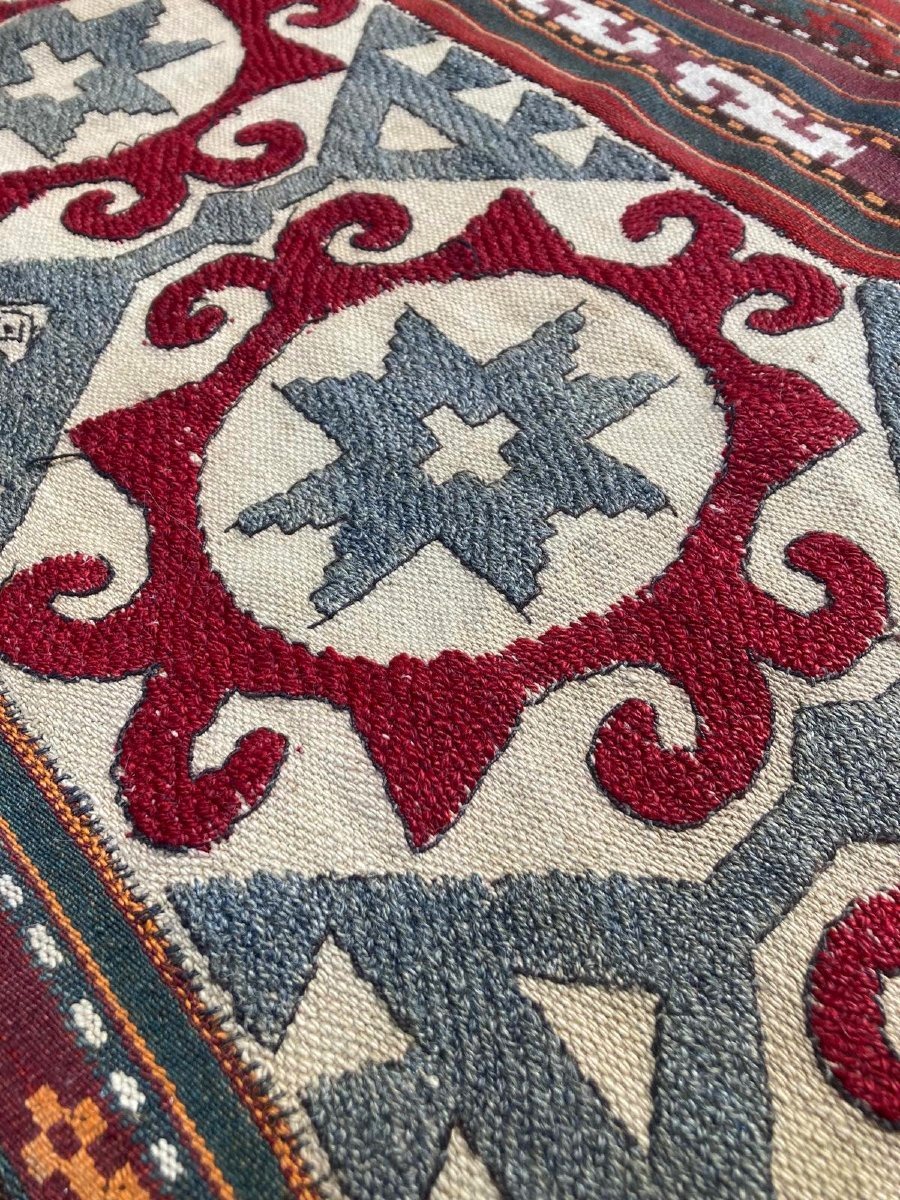 Gajeri Kilim - Uzbekistan. Circa 1900.  308 X 146 Cm-photo-4