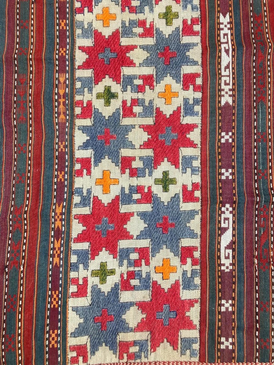 Gajeri Kilim - Uzbekistan. Circa 1900.  308 X 146 Cm-photo-2