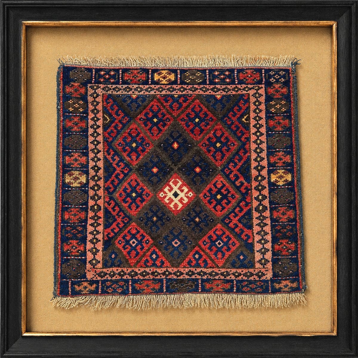 Khorjin / Bag Front. Qashqai. Persia. Circa 1900.  60 X 52 Cm