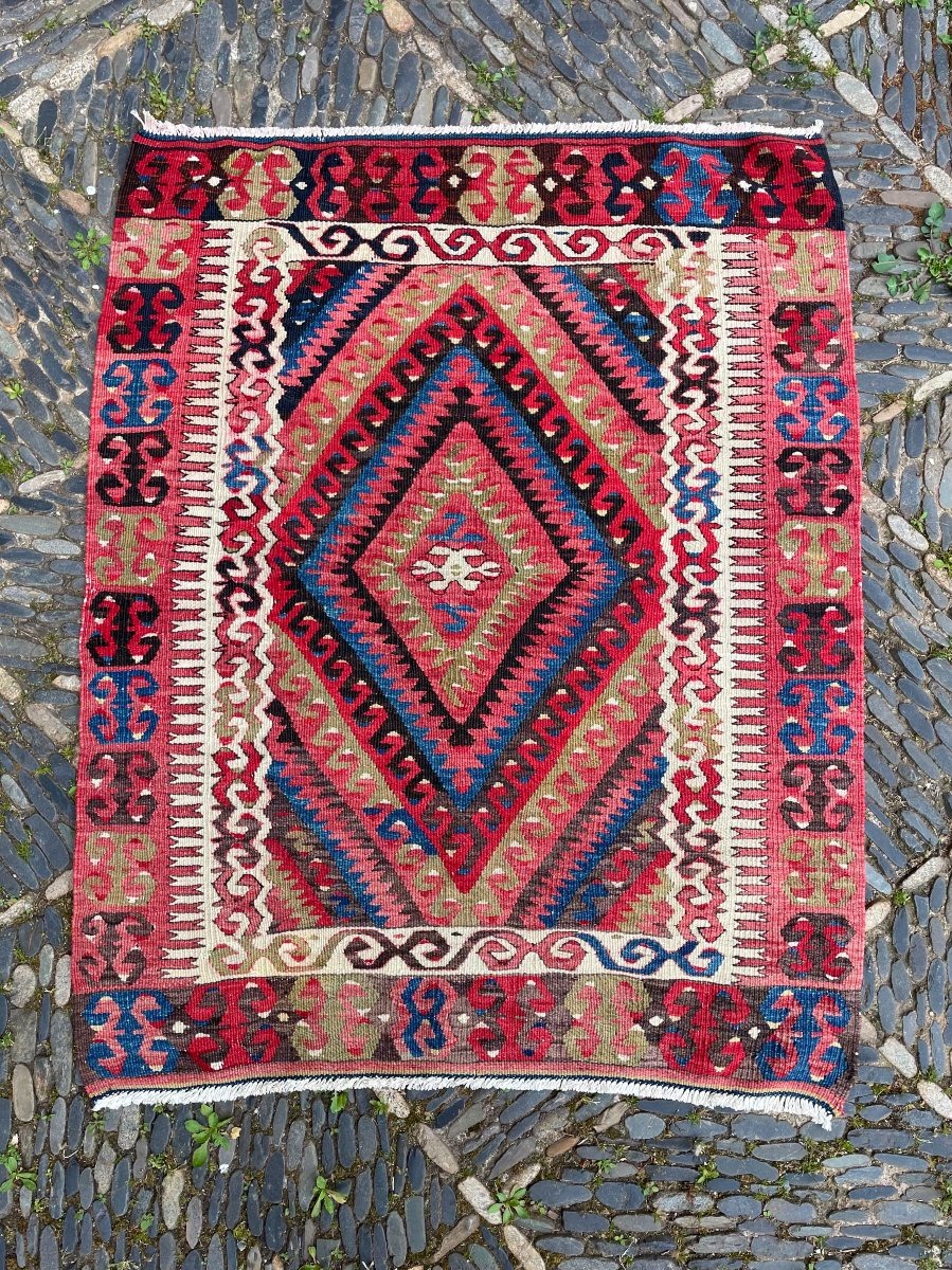 Kilim Fethiye - Anatolie. Circa 1930. 113 x 91 cm-photo-1