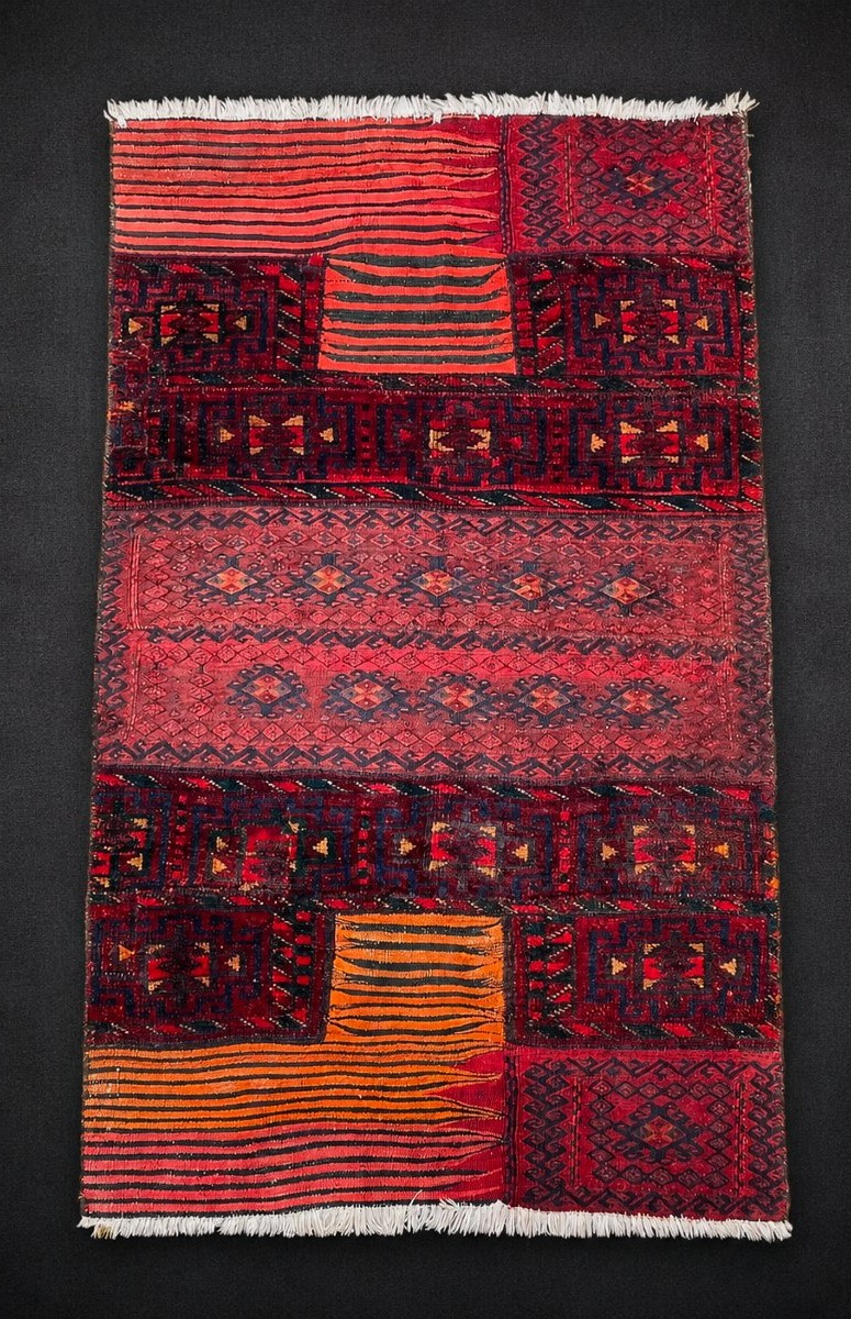 Double sacoche de dromadaire. Bathiyari. Perse. Circa 1900. 185 x 110 cm