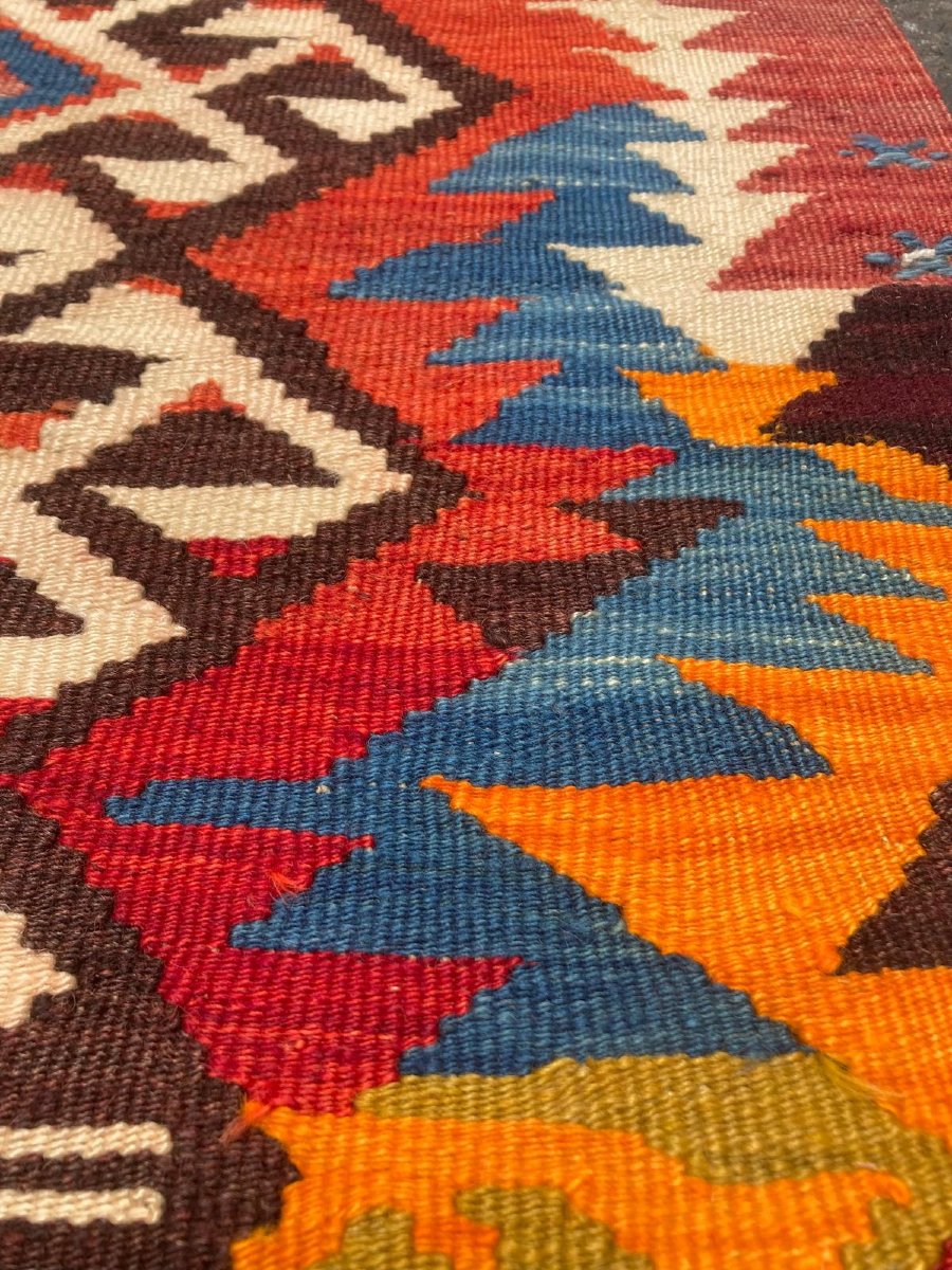 Anatolian Kilim. Mid-20th Century. 305 X 125 Cm-photo-4