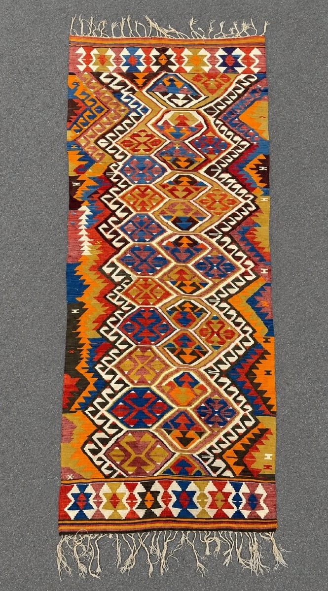 Anatolian Kilim. Mid-20th Century. 305 X 125 Cm