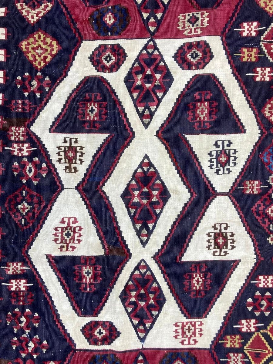 Malatya Kilim / Anatolia. Circa 1880.  Museum-quality Piece. 400 X 86 Cm-photo-2