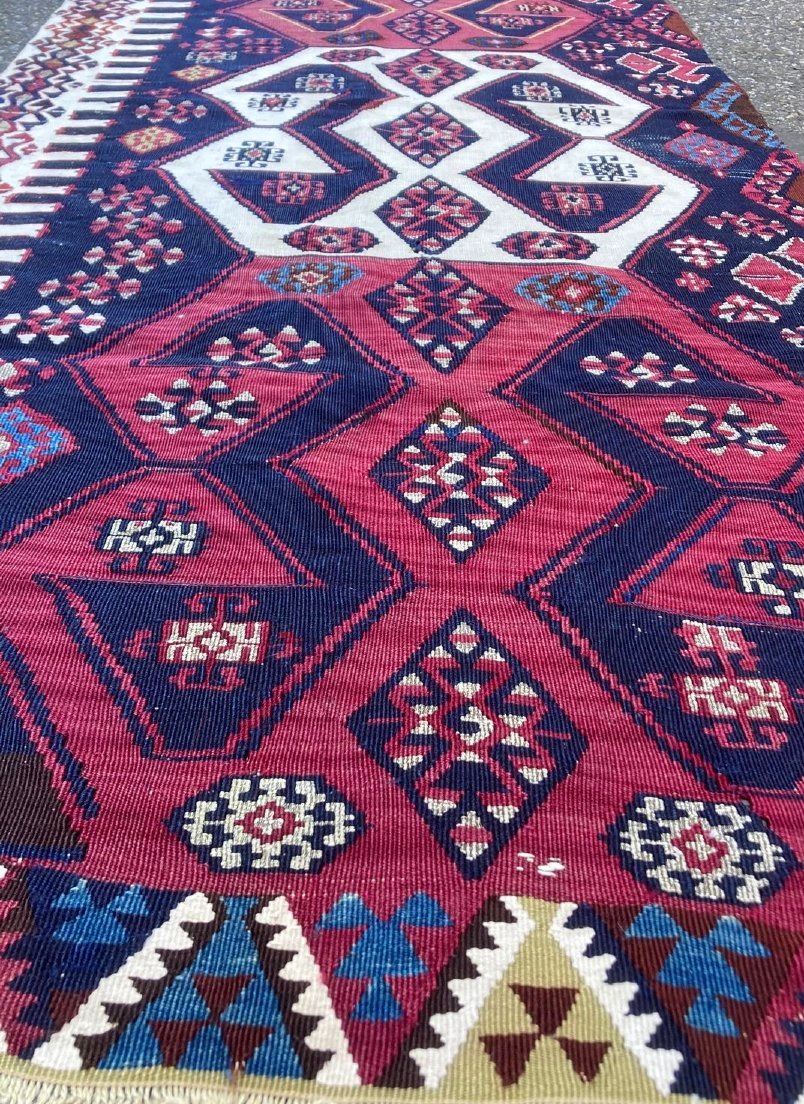 Malatya Kilim / Anatolia. Circa 1880.  Museum-quality Piece. 400 X 86 Cm-photo-2