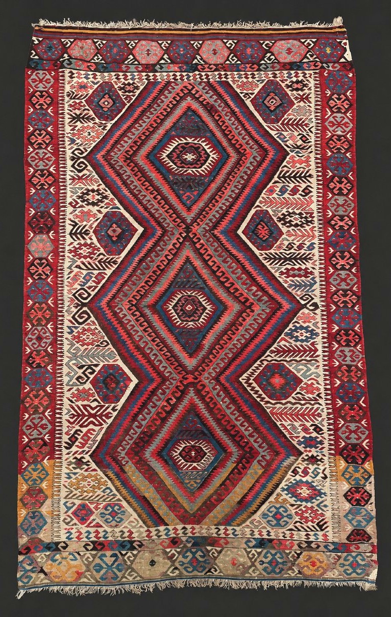 Kilim Fethiye - Anatolie. Circa 1920.  275 x 162 cm