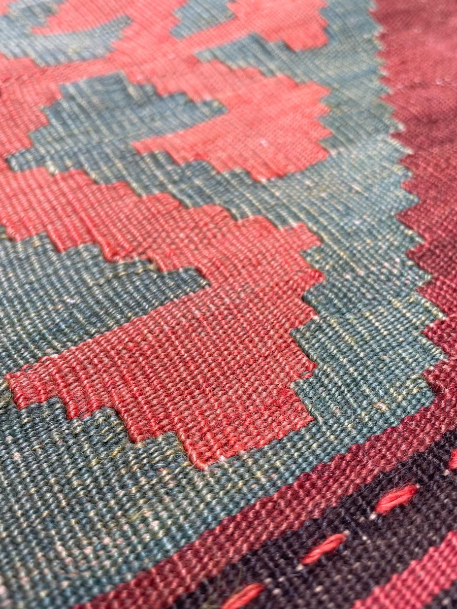 Kilim Kazak. Caucase. Circa 1900. 280 x 165 cm-photo-2