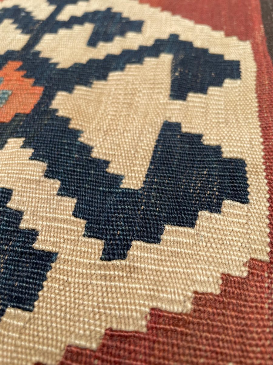 Kilim Kazak. Caucase. Circa 1900. 280 x 165 cm-photo-4