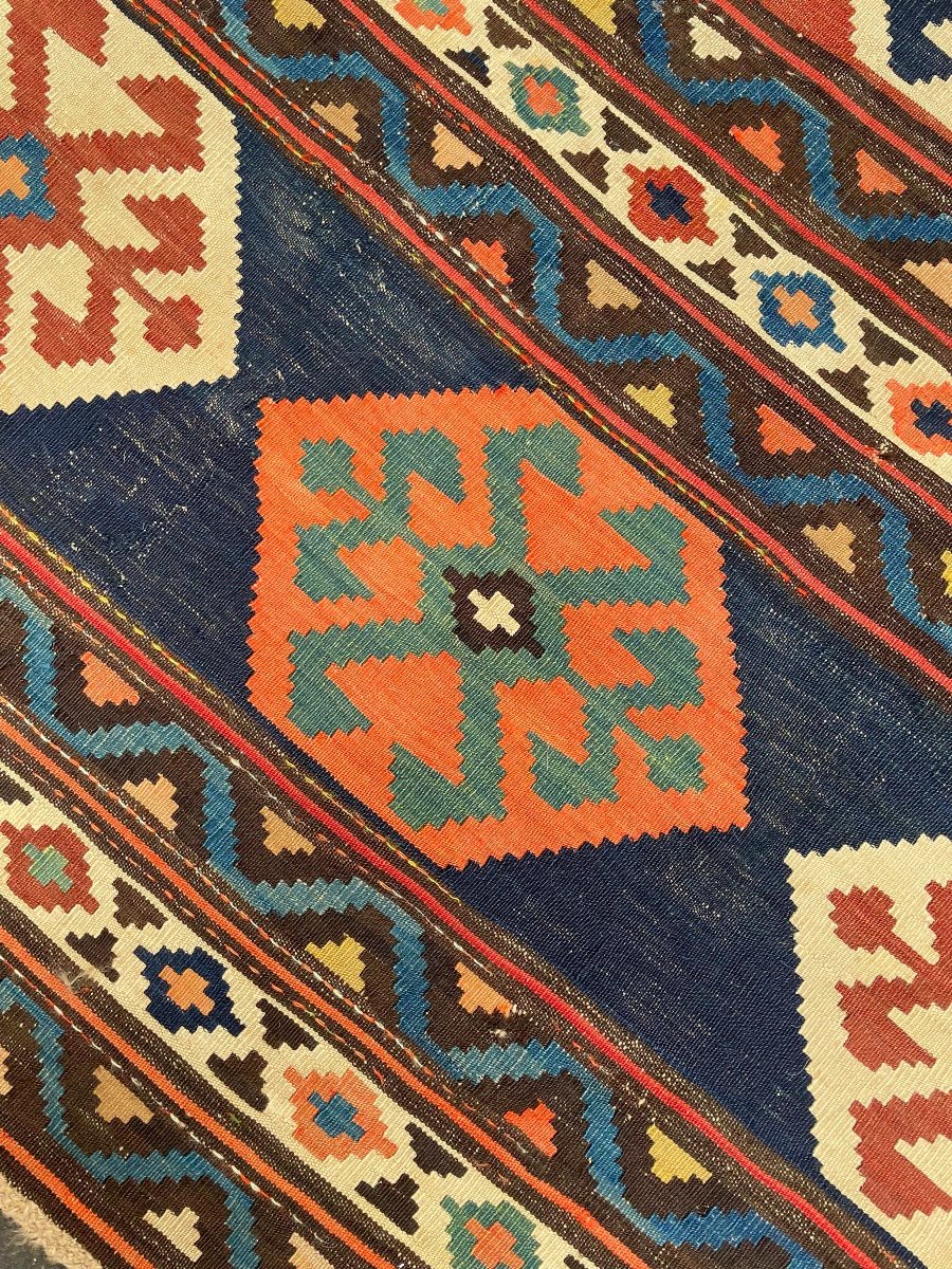 Kilim Kazak. Caucase. Circa 1900. 280 x 165 cm-photo-1