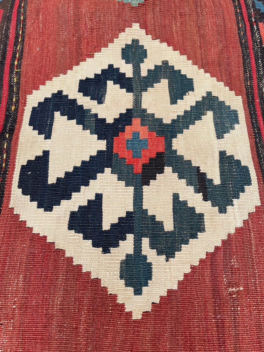Kilim Kazak. Caucase. Circa 1900. 280 x 165 cm-photo-6