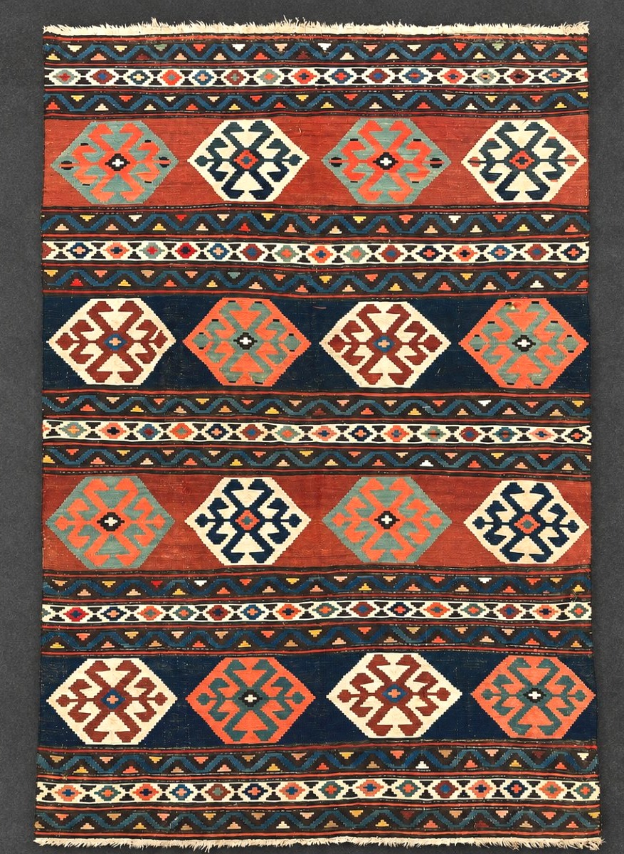 Kilim Kazak. Caucase. Circa 1900. 280 x 165 cm