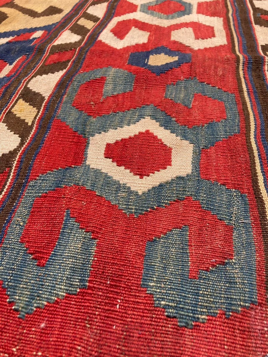 Kazak Kilim. Caucasus. Circa 1880. 240 X 167 Cm-photo-3