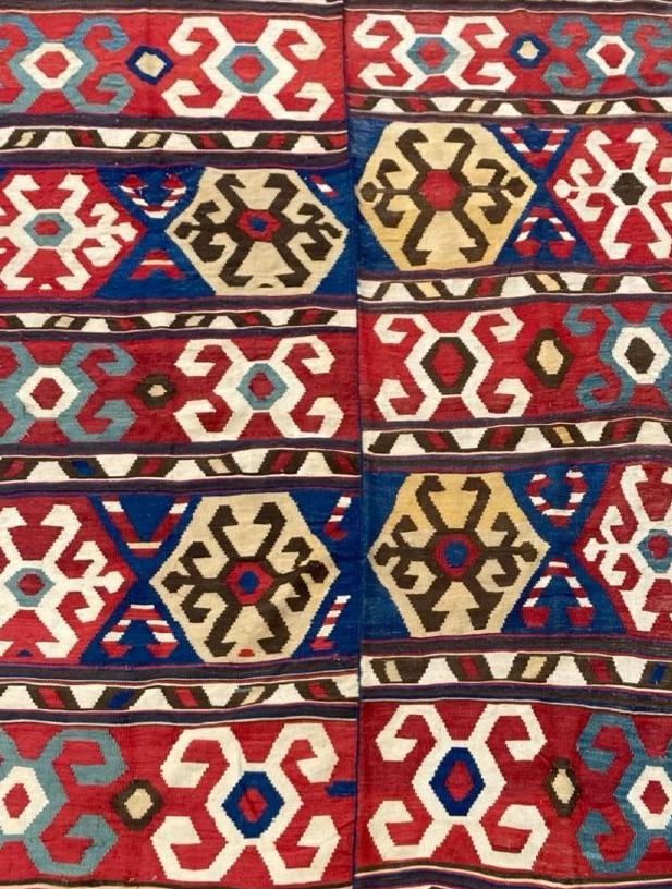 Kazak Kilim. Caucasus. Circa 1880. 240 X 167 Cm-photo-2