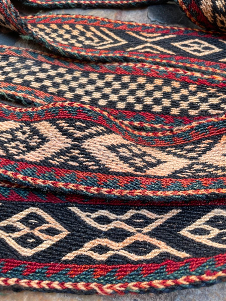 Kilim. Woven Strip From A Shasaven Nomadic Tent. Persia. Circa 1900. 700 X 7 Cm-photo-1