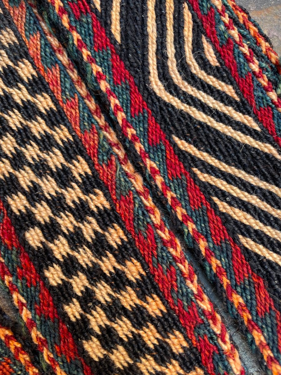 Kilim. Woven Strip From A Shasaven Nomadic Tent. Persia. Circa 1900. 700 X 7 Cm-photo-3