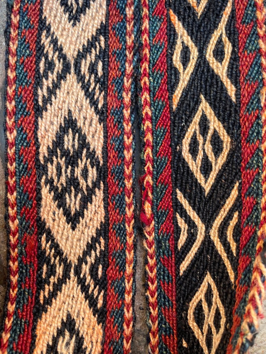 Kilim. Woven Strip From A Shasaven Nomadic Tent. Persia. Circa 1900. 700 X 7 Cm-photo-4