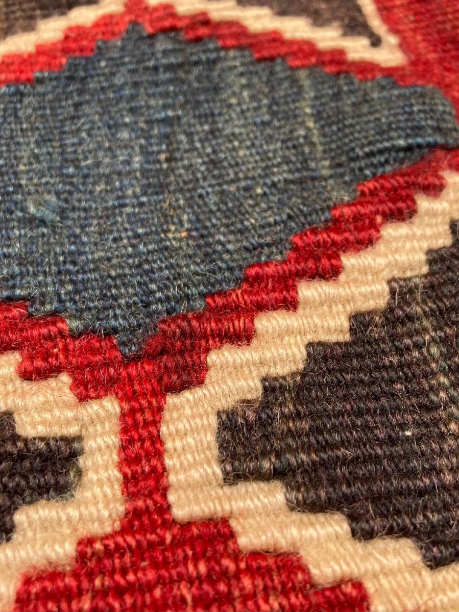 Kilim Qashqai. Perse. Milieu 20 ième. 230 x 153 cm-photo-3